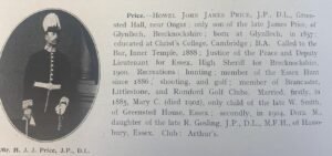 Howel John. James Price, J.P., D.L.