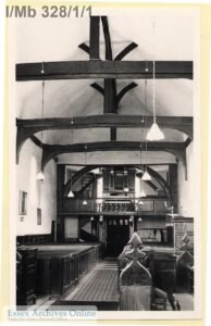 Old Photograph showing the interior of St Margaret’s, Stanford Rivers