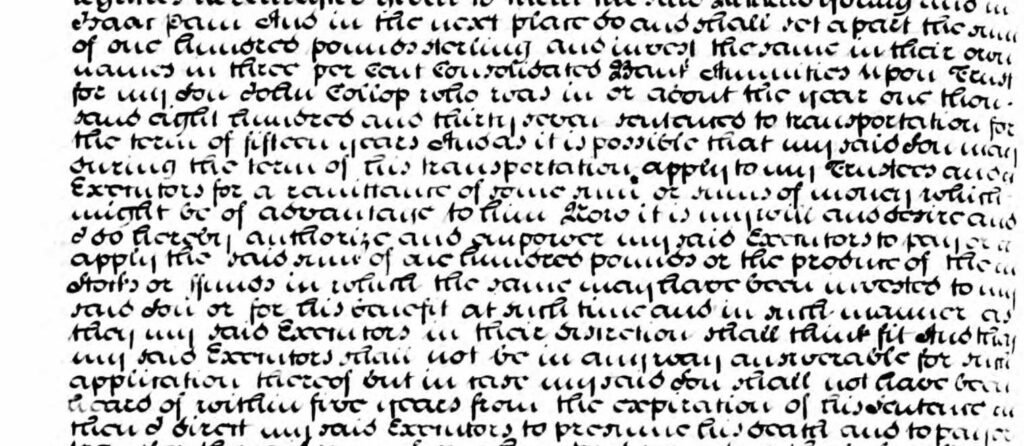 Part of John Collop’s will