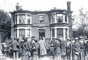House damaged at Southend, during a Zeppelin raid