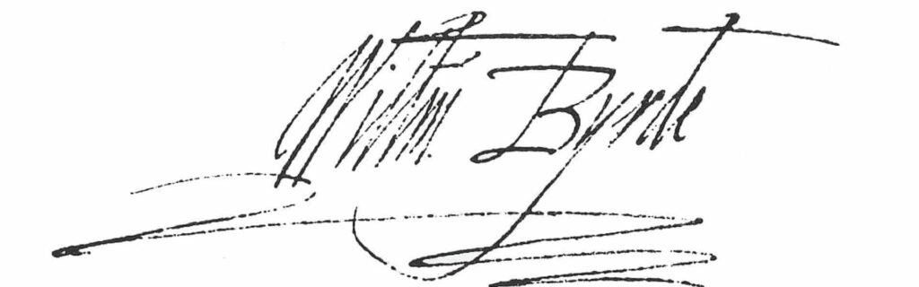 William Byrd Signature