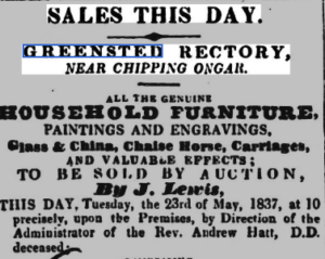 Advert in Essex Herald 23 May, 1837