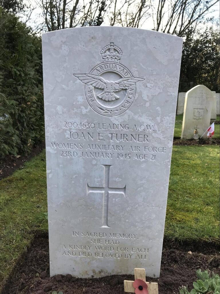 Grave of Joan E. Turner Women’s Auxiliary Air Force