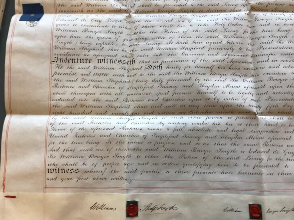 Signatures and Seals of Reverend William Shepherd.