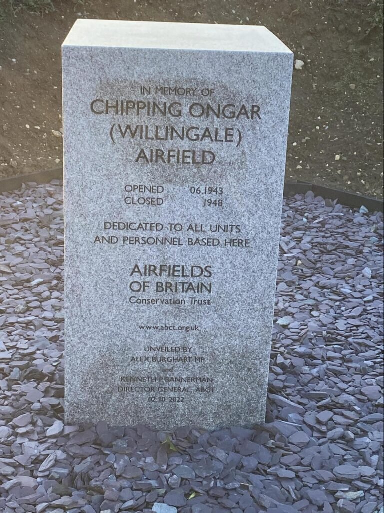 Memorial at Chipping Ongar (Willingale) Airfield