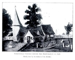 Greensted Church before the Restoration