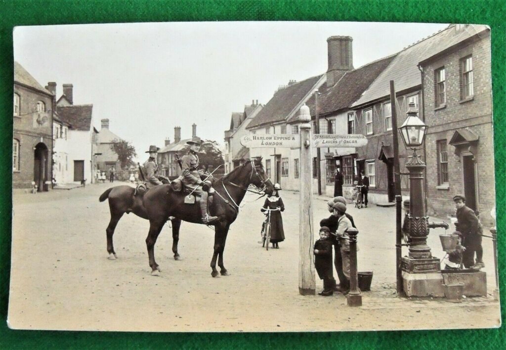 An unamed village scene, circa 1900. It is believed to be Hatfield Broad Oak.