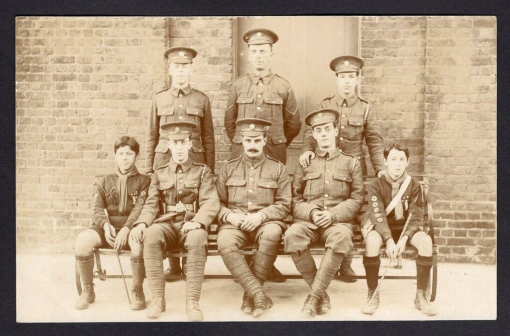 Boy Scouts at Warley in 1914 with RAMC