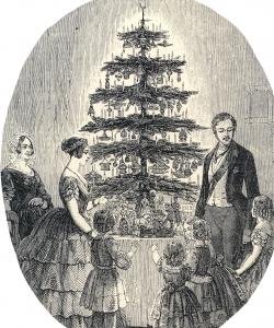 Christmas Tree at Windsor Castle, Illustrated London News, 1848