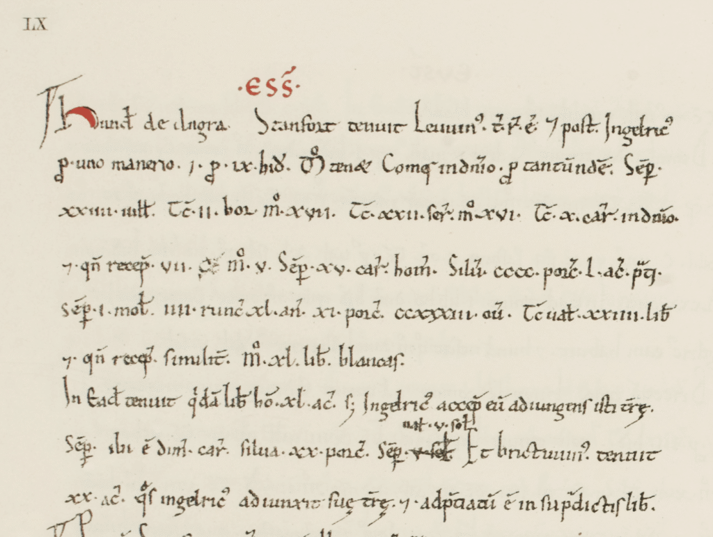 Domeday Book entry for Stanford Rivers