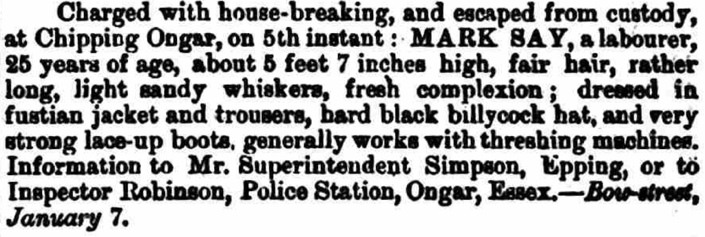 From the Police Gazette January 9th 1880