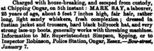 From the Police Gazette January 9th 1880
