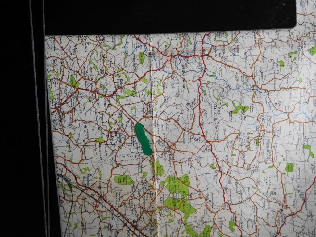 The illustration shows roughly where the bombs fell