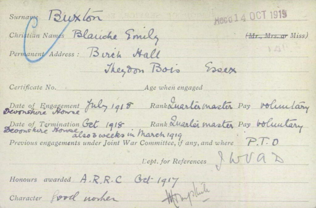 Miss Blanche Emily Buxton