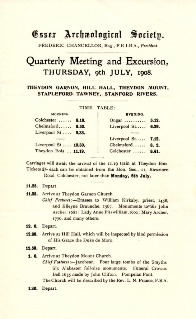 Essex Archaeological Society (Page 1)