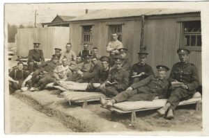 He wrote ‘…these are the boys from my hut, after returning home from a route march.’