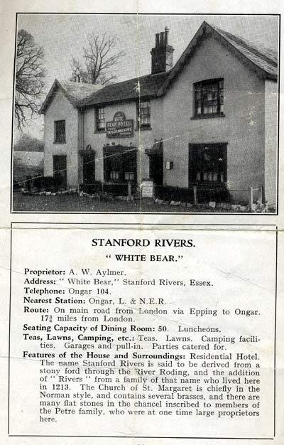 White Bear Public House, Stanford Rivers