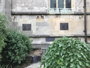 The Memorial Garden at St John’s Church, Epping to those killed at Spriggs Oak and also St Margaret’s Hospital