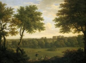 View of Copped Hall in Essex, from the Park 1746