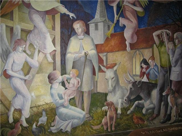 The artist was a Mr Fyffe Christie, a Scottish art teacher from Seven Kings.
Note: Fyffe William George Christie (1918 - 1979) was a British figurative artist and mural painter. He served in the British Army during World War II as a bagpiper. He began painting during the war and attended the Glasgow School of Art from 1946 to 1951.
Pipers at that time also served a dual role as stretcher bearers.