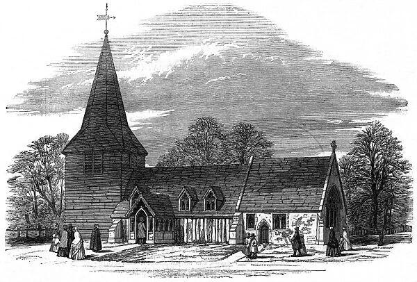 Engraving of Greensted church just taken after the alterations of 1849.