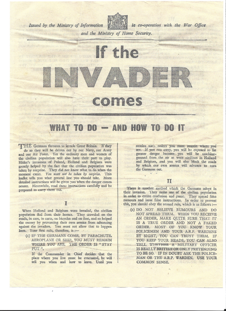 WWII – If the Invader Comes