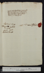 Signature of Samuel Playle and Witnesses