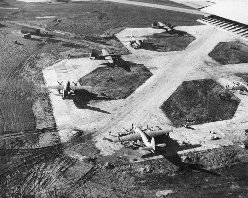 387th Bomb Group B-26 Marauders parked at RAF Chipping Ongar, 1944