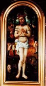 C16th Oil Painting of the Martyrdom of St Edmund