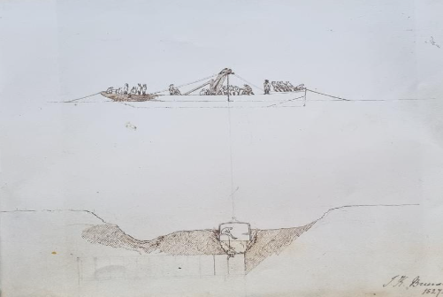 Brunel – Diving Bell Lowered into position