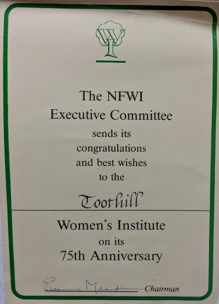 WI – Golden Jubilee NFWI – 1988